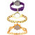 Neutron Modern Collection Fish Shape, Chain And Peacock Analogue Purple And Gold Color Girls And Women Watch - G54-G337-G119 (Combo Of  3 )
