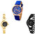 Neutron Contemporary Royal Chronograph And Chain Analogue Blue, Gold And Black Color Girls And Women Watch - G307-G336-G68 (Combo Of  3 )