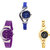 Neutron Latest Professional World Cup And Chain Analogue Blue, Purple And Gold Color Girls And Women Watch - G2-G10-G336 (Combo Of  3 )