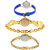 Neutron Latest Party Wedding World Cup And Peacock Analogue Blue And Gold Color Girls And Women Watch - G2-G117-G121 (Combo Of  3 )