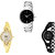 Neutron Treading High Quality Duck And Chain Analogue Silver, Gold And Black Color Girls And Women Watch - G299-G372-G68 (Combo Of  3 )