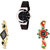 Neutron Classical Italian Designer Peacock Analogue Black And Gold Color Girls And Women Watch - G8-G266-G120 (Combo Of  3 )