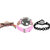 Neutron Classical Party Wedding Mickey Mouse And Chain Analogue Multi Color, Pink And Black Color Girls And Women Watch - G313-G394-G68 (Combo Of  3 )