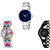 Neutron Brand New Casual Paris Eiffel Tower And Chain Analogue Silver, Multi Color And Black Color Girls And Women Watch - G298-G143-G68 (Combo Of  3 )