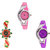 Neutron New Exclusive World Cup And Peacock Analogue Pink, Gold And Purple Color Girls And Women Watch - G3-G120-G4 (Combo Of  3 )