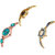 Neutron New Branded Chain, Flower Dimond And Peacock Analogue Gold And Rose Gold Color Girls And Women Watch - G114-G341-G119 (Combo Of  3 )