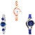 Neutron Latest Quartz Chain, Flower Dimond And World Cup Analogue Rose Gold, Silver And Blue Color Girls And Women Watch - G69-G338-G2 (Combo Of  3 )