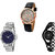 Neutron Treading Style Chronograph, Love Valentine And Chain Analogue Black And Silver Color Girls And Women Watch - G306-G279-G68 (Combo Of  3 )