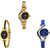 Neutron Classical Quartz Chain And World Cup Analogue Gold And Blue Color Girls And Women Watch - G114-G121-G2 (Combo Of  3 )