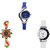 Neutron Brand New Diwali World Cup And Peacock Analogue Blue, Gold And White Color Girls And Women Watch - G2-G120-G11 (Combo Of  3 )