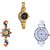 Neutron Treading Collegian Chain And Peacock Analogue Gold And White Color Girls And Women Watch - G114-G118-G50 (Combo Of  3 )
