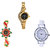 Neutron Treading Wrist  Chain And Peacock Analogue Gold And White Color Girls And Women Watch - G114-G120-G50 (Combo Of  3 )