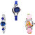 Neutron Classical Collegian World Cup, Flower Dimond And Barbie Doll Analogue Blue, Silver And Pink Color Girls And Women Watch - G2-G338-G7 (Combo Of  3 )