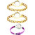 Neutron Latest Present Chain And World Cup Analogue Gold And Purple Color Girls And Women Watch - G114-G336-G4 (Combo Of  3 )