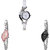 Neutron Best Wrist  World Cup Analogue White And Silver Color Girls And Women Watch - G6-G405-G352 (Combo Of  3 )