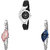 Neutron Treading Exclusive World Cup Analogue Black And Silver Color Girls And Women Watch - G1-G405-G353 (Combo Of  3 )
