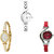 Neutron Contemporary Stylish Chain And World Cup Analogue Silver, Gold And Red Color Girls And Women Watch - G70-G123-G5 (Combo Of  3 )