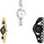 Neutron New Rich Chain Analogue Silver, Gold And Black Color Girls And Women Watch - G70-G266-G68 (Combo Of  3 )