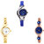 Neutron Treading Diwali World Cup, Chain And Flower Dimond Analogue Blue, Gold And Rose Gold Color Girls And Women Watch - G2-G337-G340 (Combo Of  3 )