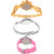 Neutron Classical Stylish Peacock Analogue Gold, Silver And Pink Color Girls And Women Watch - G119-G405-G9 (Combo Of  3 )