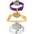 Neutron Latest Collegian Fish Shape And Peacock Analogue Purple, Gold And White Color Girls And Women Watch - G54-G119-G11 (Combo Of  3 )