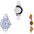 Neutron Latest Unique Peacock Analogue White And Gold Color Girls And Women Watch - G11-G50-G117 (Combo Of  3 )