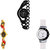Neutron New Chronograph Chain And Peacock Analogue Black, Gold And White Color Girls And Women Watch - G68-G117-G11 (Combo Of  3 )