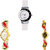 Neutron Latest Analogue Peacock Analogue White And Gold Color Girls And Women Watch - G11-G116-G117 (Combo Of  3 )