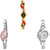 Neutron Contemporary Present Peacock Analogue Gold And Silver Color Girls And Women Watch - G117-G405-G404 (Combo Of  3 )