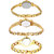 Neutron Brand New Exclusive Chain Analogue Gold Color Girls And Women Watch - G123-G265-G115 (Combo Of  3 )