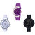 Neutron Treading Rich Chronograph Analogue Purple, White And Black Color Girls And Women Watch - G10-G50-G57 (Combo Of  3 )