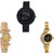 Neutron Latest Tread Chronograph And Chain Analogue Black And Gold Color Girls And Women Watch - G57-G125-G114 (Combo Of  3 )