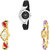 Neutron Best Diwali World Cup And Peacock Analogue Black And Gold Color Girls And Women Watch - G1-G116-G124 (Combo Of  3 )