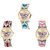 Neutron Best Present Butterfly Analogue Multi Color Color Girls And Women Watch - G136-G138-G142 (Combo Of  3 )