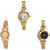 Neutron New Analogue Chain Analogue Gold Color Girls And Women Watch - G115-G265-G114 (Combo Of  3 )