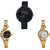 Neutron Latest Designer Chronograph And Chain Analogue Black And Gold Color Girls And Women Watch - G57-G114-G115 (Combo Of  3 )