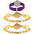 Neutron Latest Fashion Peacock Analogue Purple And Gold Color Girls And Women Watch - G10-G117-G116 (Combo Of  3 )