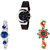 Neutron Best Fashion Flower Dimond And Peacock Analogue Black, Silver And Gold Color Girls And Women Watch - G8-G338-G120 (Combo Of  3 )