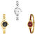 Neutron Best Heart Chain Analogue Silver And Gold Color Girls And Women Watch - G70-G336-G122 (Combo Of  3 )