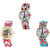 Neutron New Heart Paris Eiffel Tower And Elephant Analogue Multi Color Color Girls And Women Watch - G151-G163-G150 (Combo Of  3 )