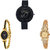 Neutron Latest Collegian Chronograph Analogue Black And Gold Color Girls And Women Watch - G57-G121-G265 (Combo Of  3 )