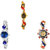 Neutron Treading Collegian Peacock And Flower Dimond Analogue Gold And Silver Color Girls And Women Watch - G117-G338-G118 (Combo Of  3 )