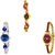 Neutron Treading Luxury Peacock And Flower Dimond Analogue Gold And Silver Color Girls And Women Watch - G117-G338-G122 (Combo Of  3 )