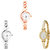 Neutron Classical Wrist  Chain Analogue Rose Gold, Silver And Gold Color Girls And Women Watch - G69-G70-G123 (Combo Of  3 )