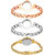 Neutron Classical Wrist  Chain Analogue Rose Gold, Silver And Gold Color Girls And Women Watch - G69-G70-G123 (Combo Of  3 )