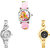 Neutron Classical Quartz Barbie Doll And Chain Analogue Pink, Silver And Gold Color Girls And Women Watch - G7-G404-G336 (Combo Of  3 )