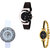 Neutron Classical Heart Chronograph Analogue Black, White And Gold Color Girls And Women Watch - G8-G56-G121 (Combo Of  3 )