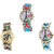 Neutron Contemporary Chronograph Paris Eiffel Tower And Elephant Analogue Multi Color Color Girls And Women Watch - G150-G157-G149 (Combo Of  3 )