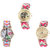 Neutron Contemporary Traditional Elephant And Paris Eiffel Tower Analogue Multi Color Color Girls And Women Watch - G163-G310-G317 (Combo Of  3 )