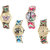 Neutron Modern Traditional Butterfly, Paris Eiffel Tower And Elephant Analogue Multi Color Color Girls And Women Watch - G133-G152-G160-G166 (Combo Of  4 )
